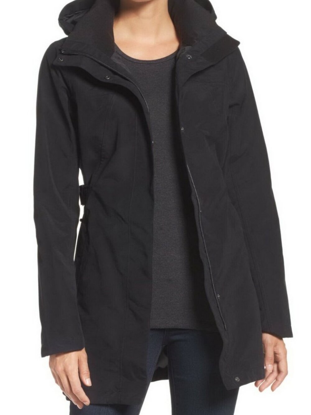 The North Face TNF Laney II Trench Coat Rain Jacket Black